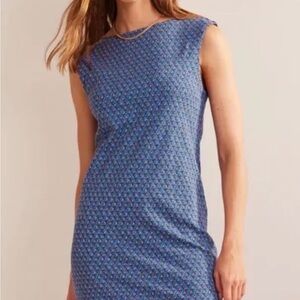 Boden Blue Sleeveless Sheath Midi Dress